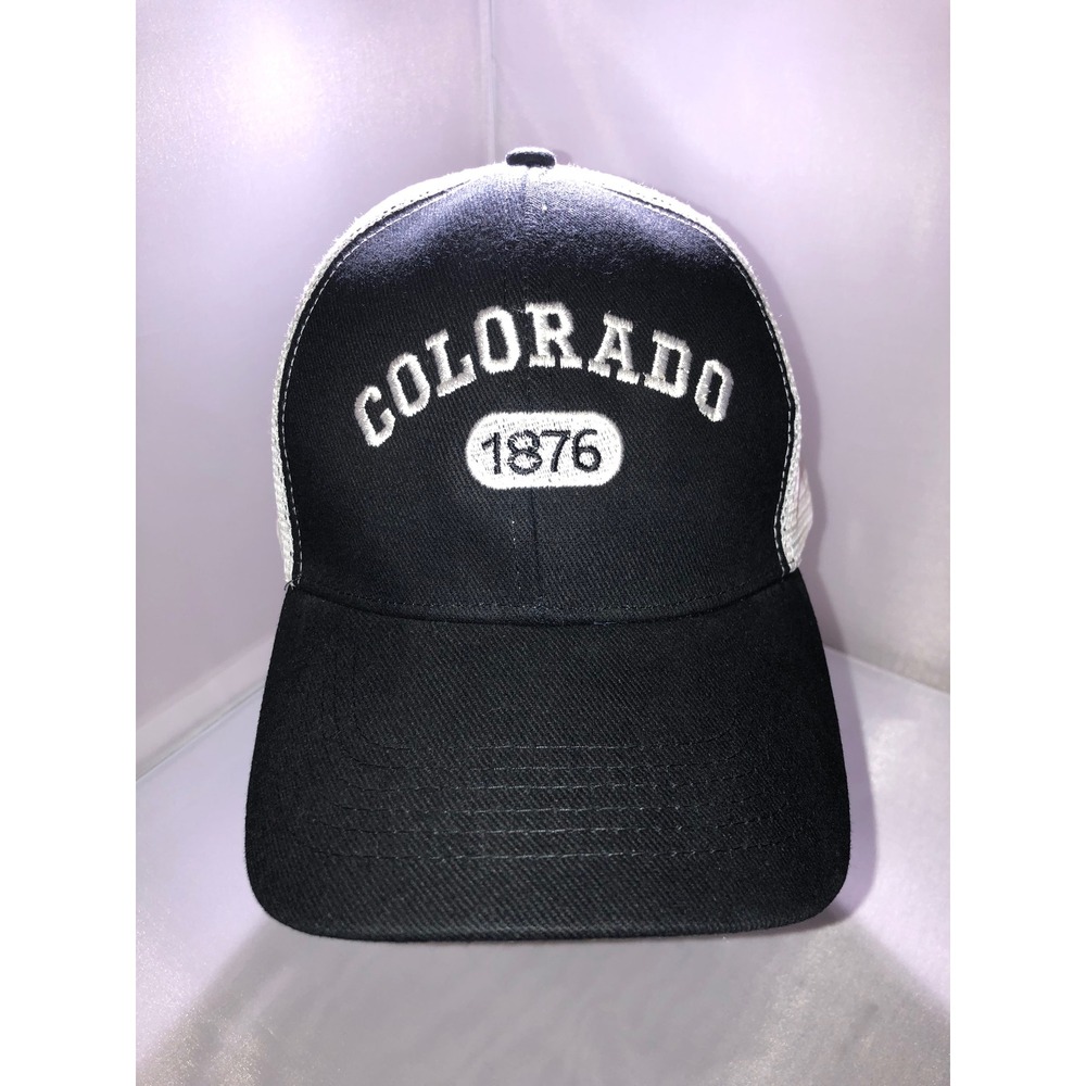Cameo Colorado 1876 Trucker Hat Black White Mesh Snapback Cap Mens Womens